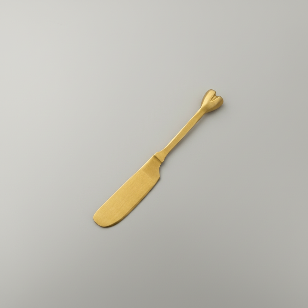 Heart Butter/Pate Knife- Brass