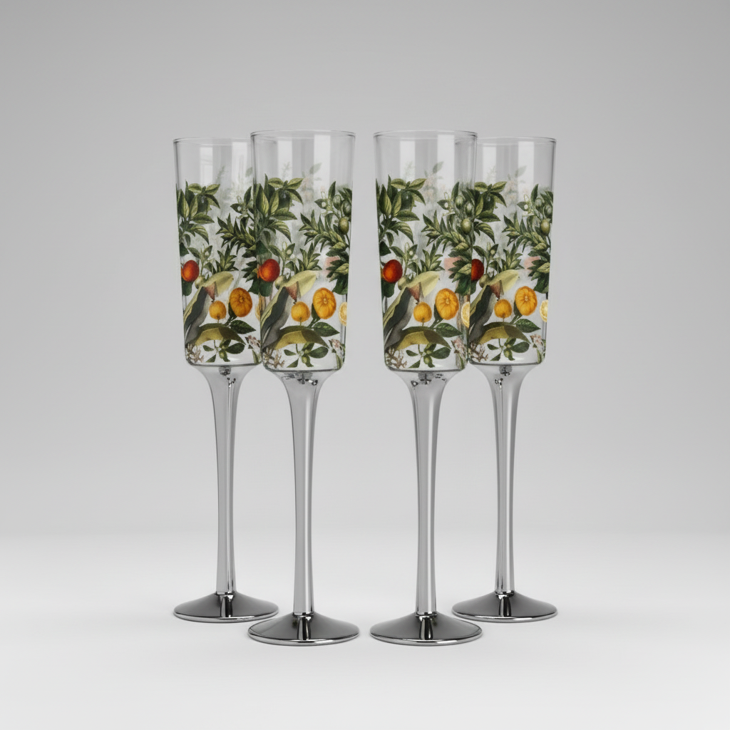NEW Sorrento Champagne Flutes set of 4
