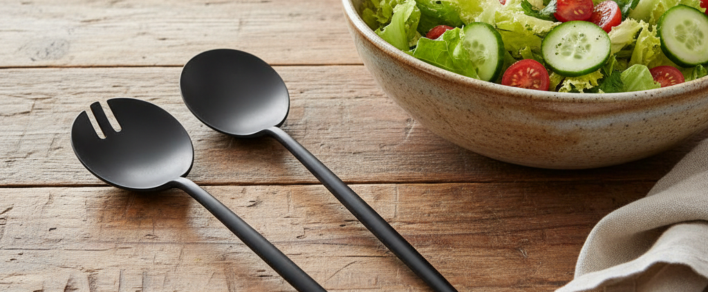 NEW Otto Salad Servers Vintage Black  - Pre order for November
