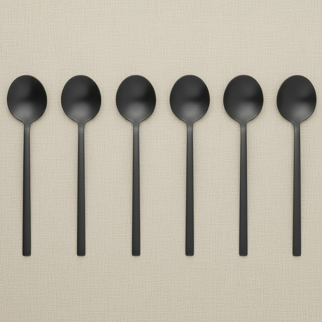 NEW Otto Dessert Spoon Set of 6 Vintage Black - Pre order for October